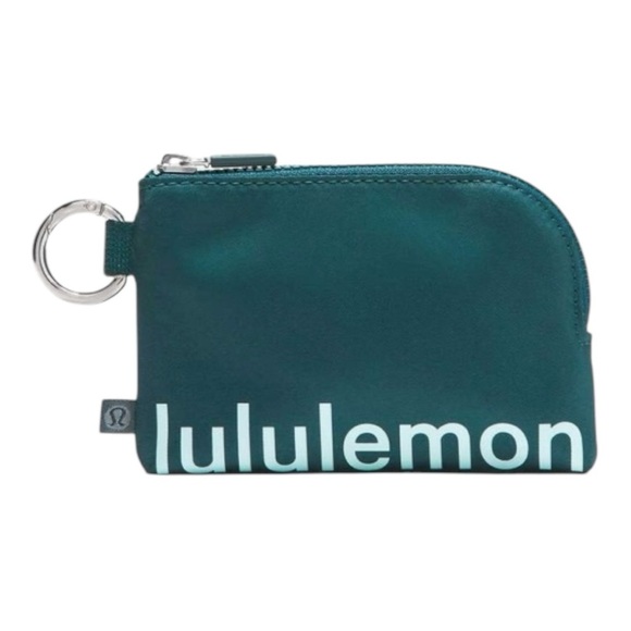 Lululemon Clippable Card Pouch, Warp Teal / Ideal Mint - Picture 1 of 10